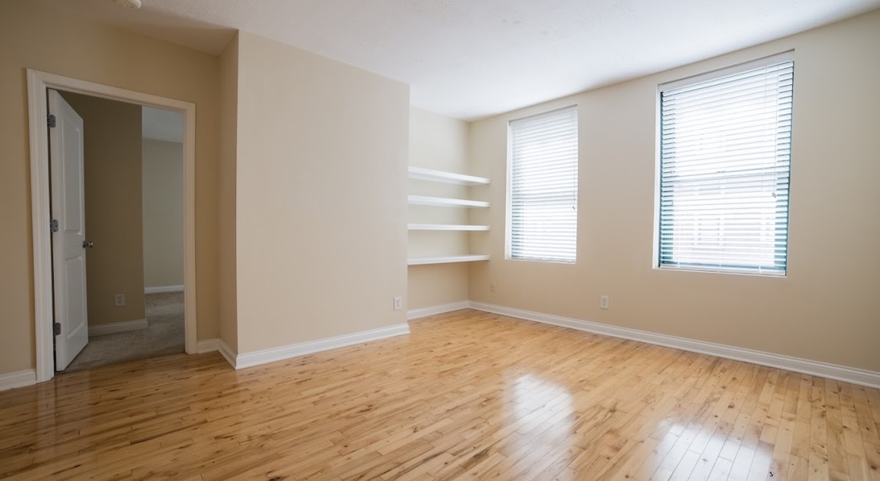 Open space living area with natural lighting
