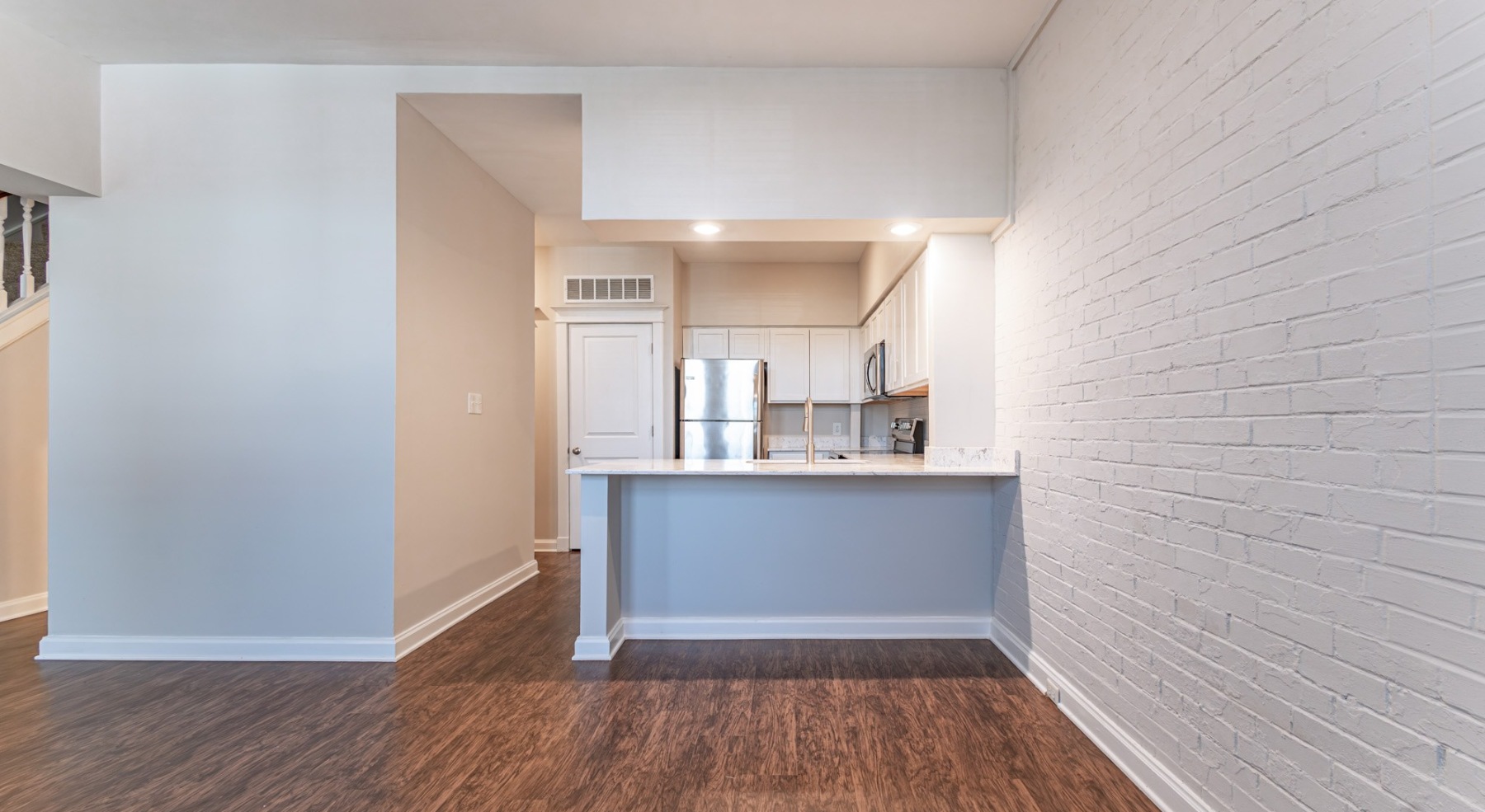 Open space living area with natural lighting