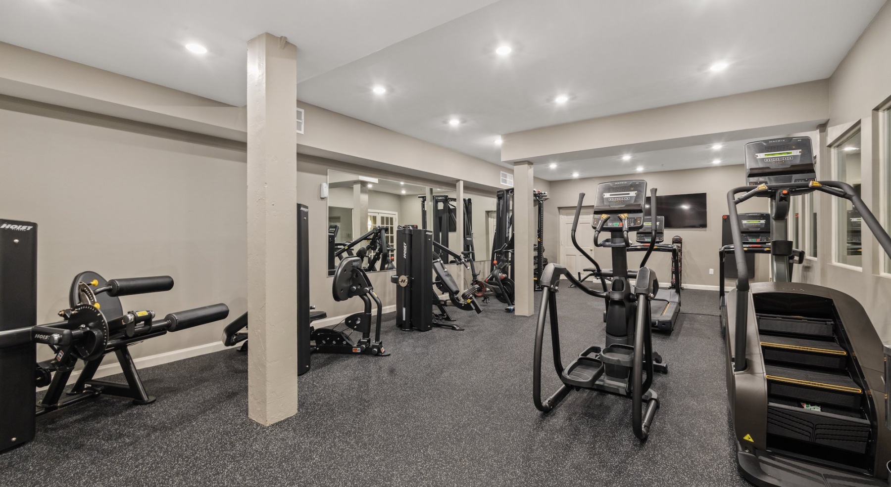 Open and well-lit fitness center